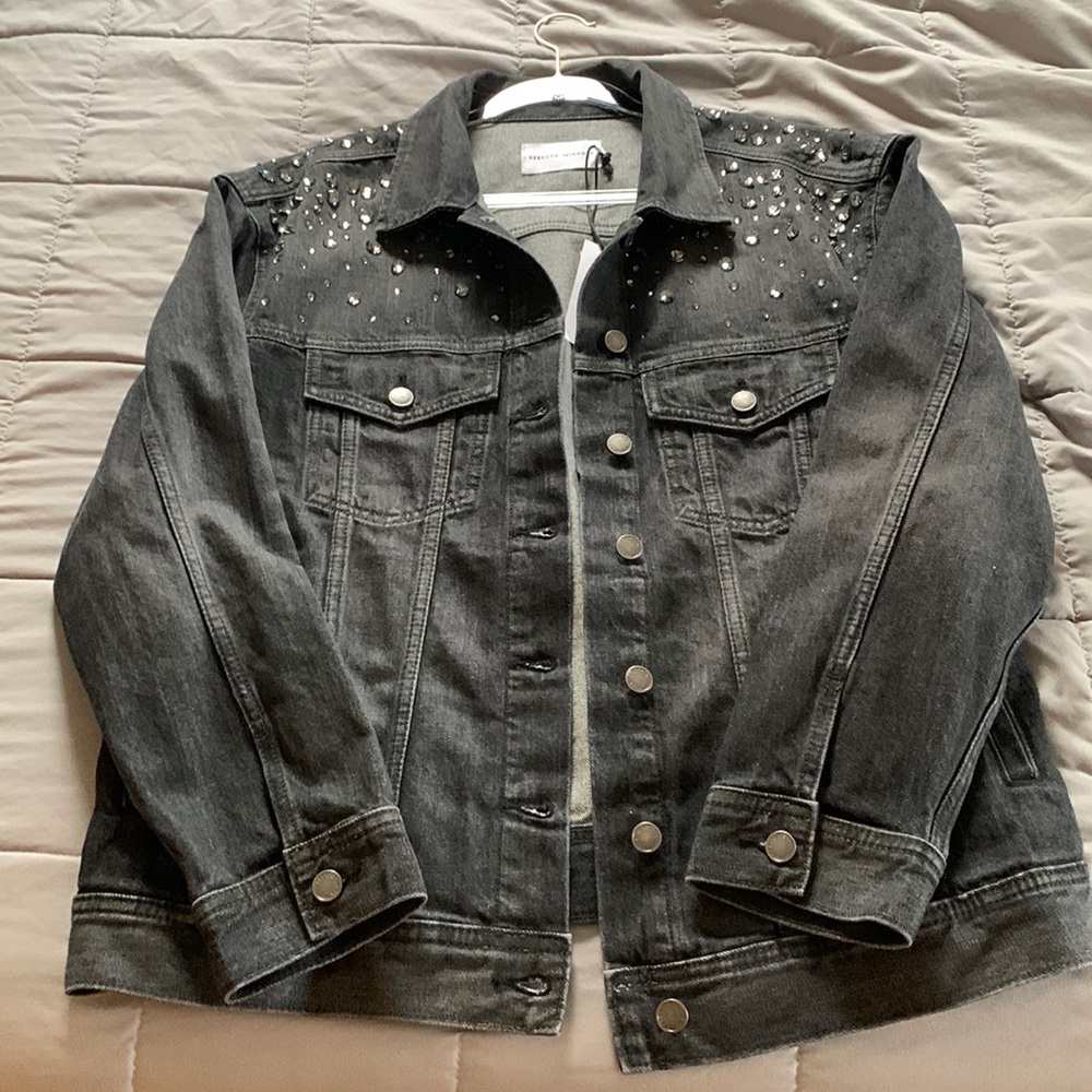 Rebecca Minkoff boho oversized Embellished denim jacket